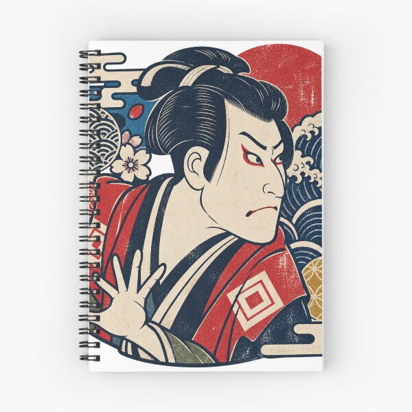 Item preview, Vintage Japanese Kabuki Warrior – Ukiyo-e Inspired Retro Graphic designed and sold by アミヤジャ.