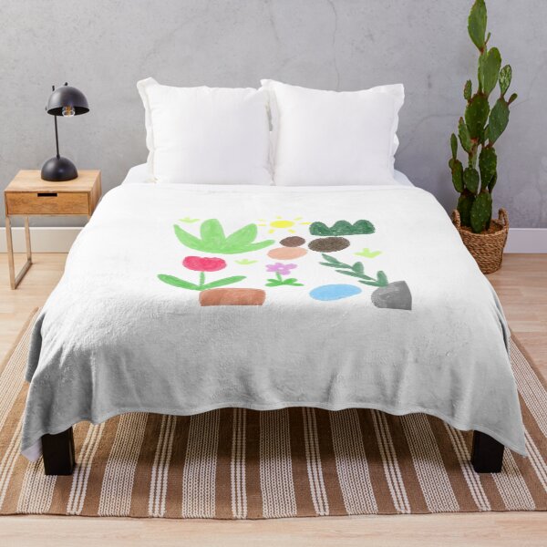 Item preview, Naive Crayon Garden Floral Sun Meadow designed and sold by raun.draw.