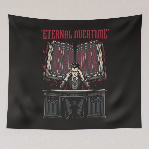 Item preview, Eternal Overtime - Accountant Humor Corporate Burnout Graphic designed and sold by SplashTastic.