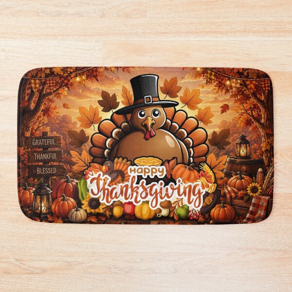 Item preview, Happy Thanksgiving Turkey Autumn Harvest Celebration designed and sold by Fei Long Design Hub.