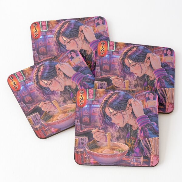 Item preview, Neon Ramen Nights – Retro Tokyo Slurp designed and sold by アミヤジャ.