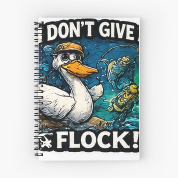 Item preview, I Don't Give A Flock Funny Duck Fishing Pun Art Sticker designed and sold by GUINewAlex.
