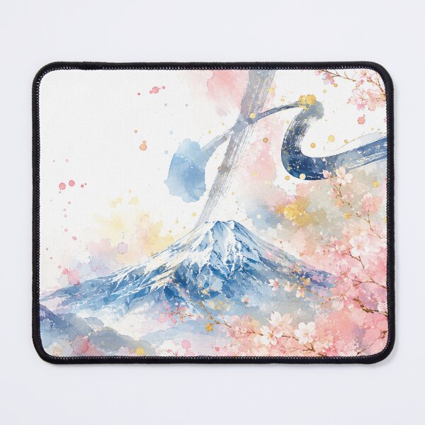 Item preview, Dreaming of Fuji — Pastel Cherry Blossom Watercolor designed and sold by アミヤジャ.