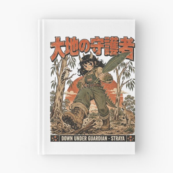 Item preview, Down Under Guardian Straya Japanese Kaiju Girl Guardian Of The Earth Aussie Bush designed and sold by Yellowriversss.