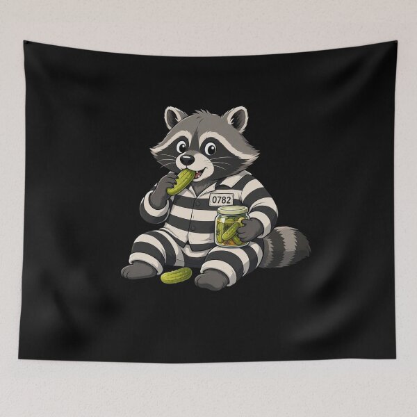 Item preview, Raccoon Eating Pickles Pickle designed and sold by TheEndDesign.