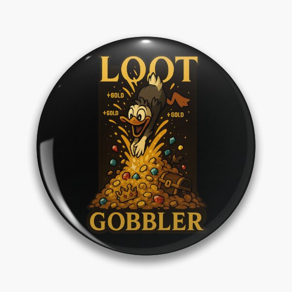 Item preview, Loot Gobbler Treasure Hoarding Duck Design designed and sold by TeeTimeTreasure.