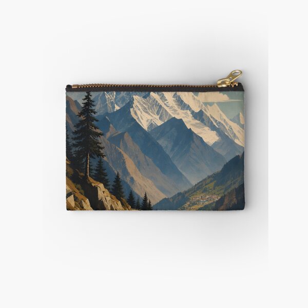 Item preview, Vintage Himalayan Mountain Travel Poster designed and sold by Glitchart66.