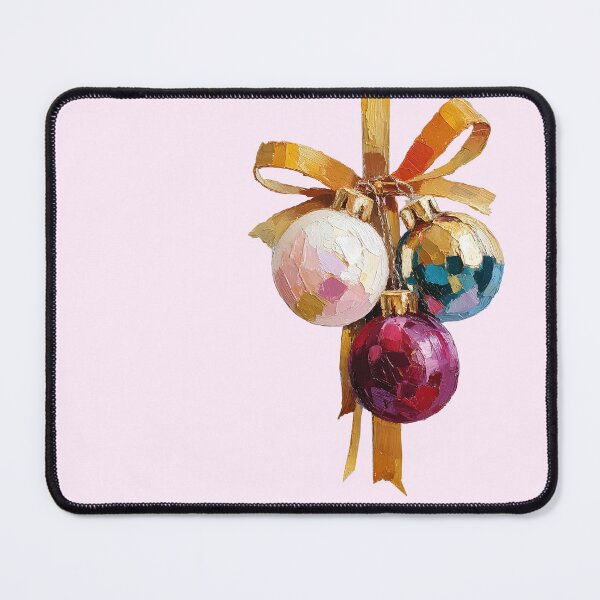 Item preview, Colorful Impasto Christmas Ornaments and Golden Ribbon designed and sold by colorful-white.
