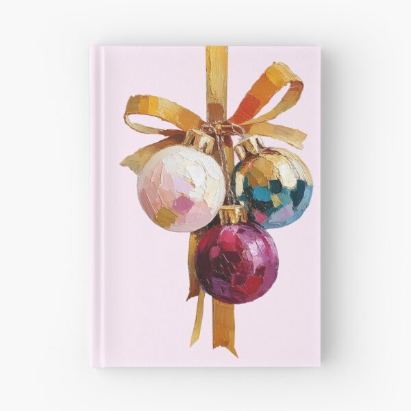 Item preview, Colorful Impasto Christmas Ornaments and Golden Ribbon designed and sold by colorful-white.