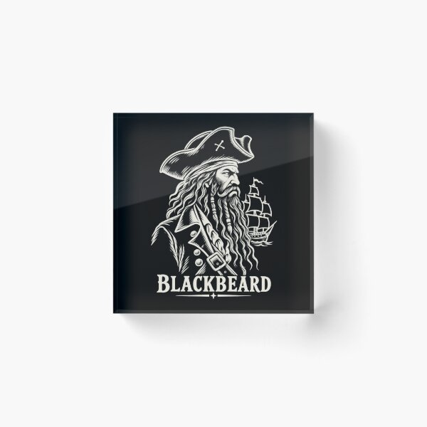 Item preview, Blackbeard the pirate - line art designed and sold by TY-Cat-Tees.
