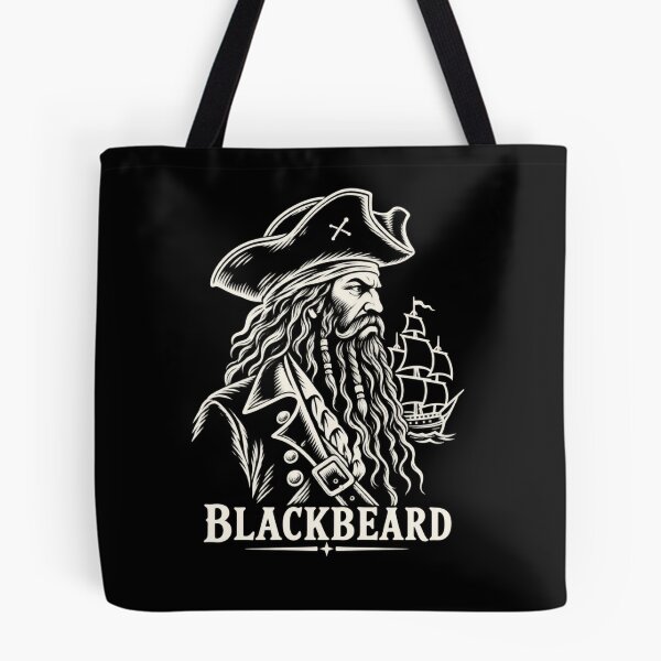 Item preview, Blackbeard the pirate - line art designed and sold by TY-Cat-Tees.