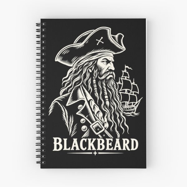 Item preview, Blackbeard the pirate - line art designed and sold by TY-Cat-Tees.