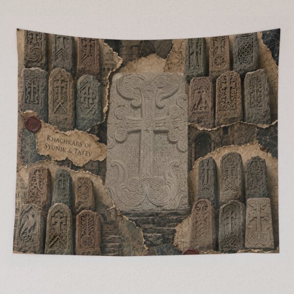 Item preview, Tatev and Syunik Khachkar Collage designed and sold by Qenlo.