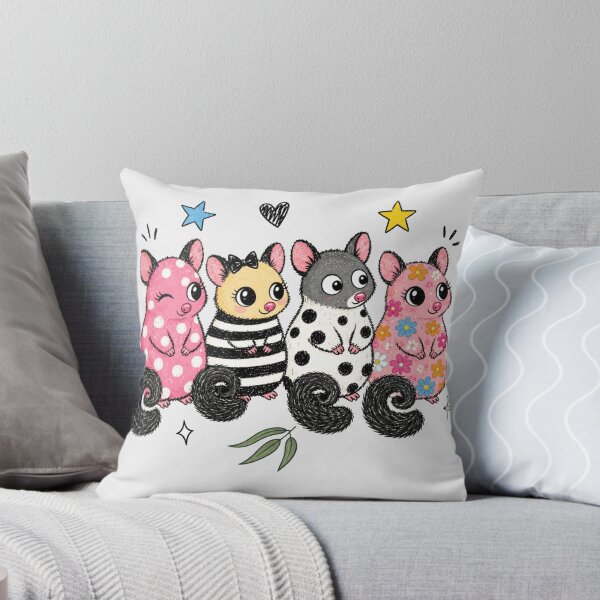 Item preview, Possum Squad Cute Pink Ringtail Possum Friends Colorful Polka Dot designed and sold by Yellowriversss.