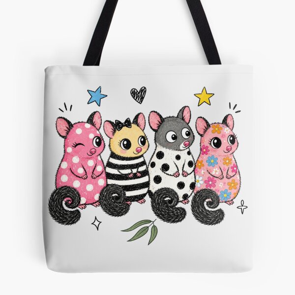 Item preview, Possum Squad Cute Pink Ringtail Possum Friends Colorful Polka Dot designed and sold by Yellowriversss.