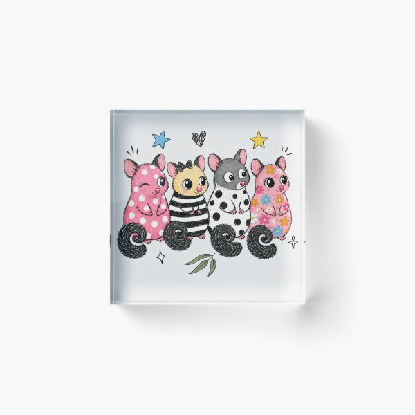 Item preview, Possum Squad Cute Pink Ringtail Possum Friends Colorful Polka Dot designed and sold by Yellowriversss.