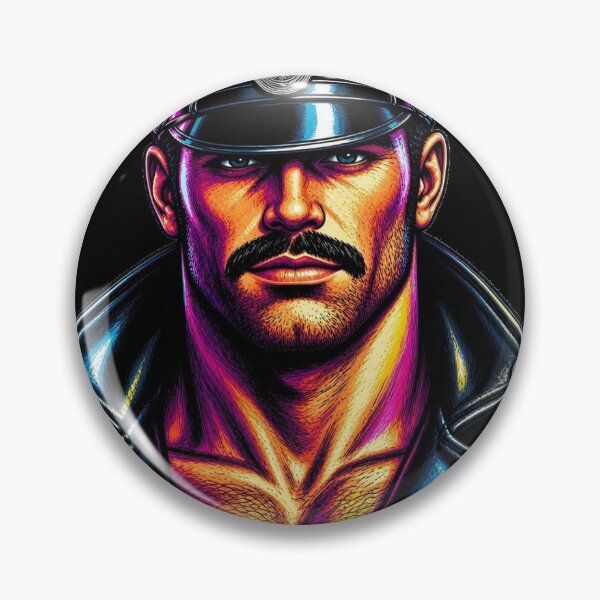 Item preview, Color Pop Gay Leather Daddy Copped Art Design designed and sold by ItsAKinkThing.