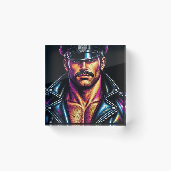 Item preview, Color Pop Gay Leather Daddy Copped Art Design designed and sold by ItsAKinkThing.