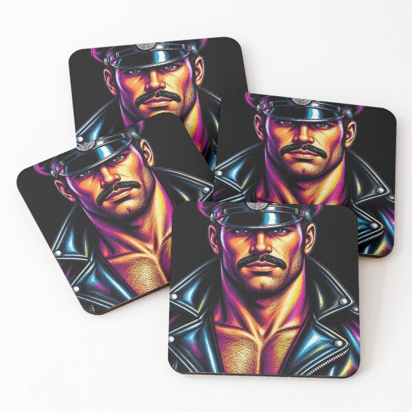 Item preview, Color Pop Gay Leather Daddy Copped Art Design designed and sold by ItsAKinkThing.