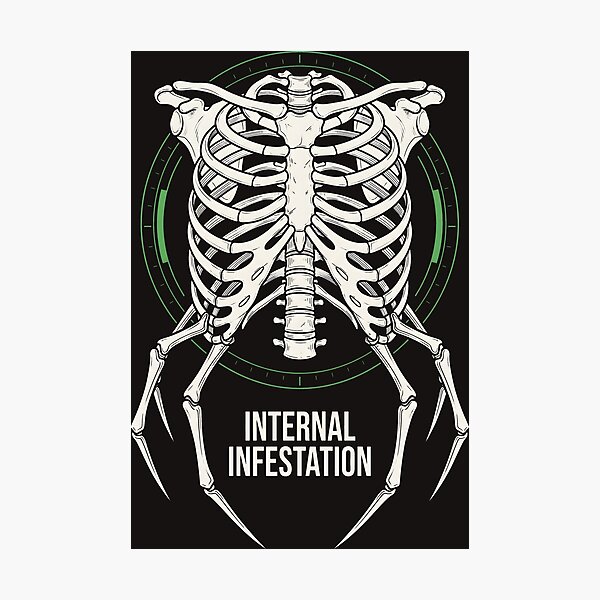 Item preview, Internal Infestation - Cyberpunk Techwear Dark Anatomy Graphic designed and sold by SplashTastic.