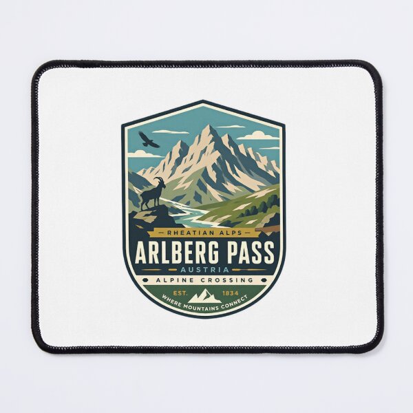 Item preview, Arlberg Pass Austria Rheatian Alps Alpine Crossing Mountain Travel Hiker Souvenir designed and sold by Simsimah26Parks.