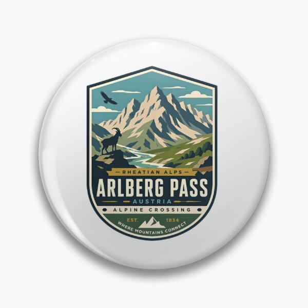 Item preview, Arlberg Pass Austria Rheatian Alps Alpine Crossing Mountain Travel Hiker Souvenir designed and sold by Simsimah26Parks.