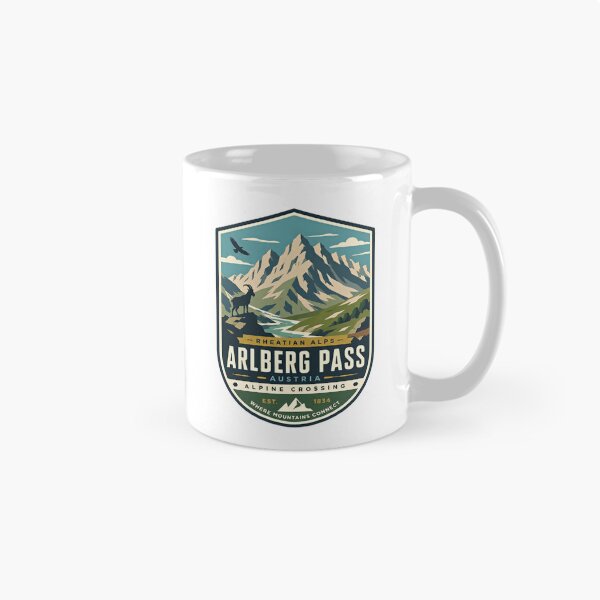 Item preview, Arlberg Pass Austria Rheatian Alps Alpine Crossing Mountain Travel Hiker Souvenir designed and sold by Simsimah26Parks.