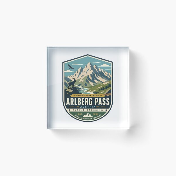Item preview, Arlberg Pass Austria Rheatian Alps Alpine Crossing Mountain Travel Hiker Souvenir designed and sold by Simsimah26Parks.