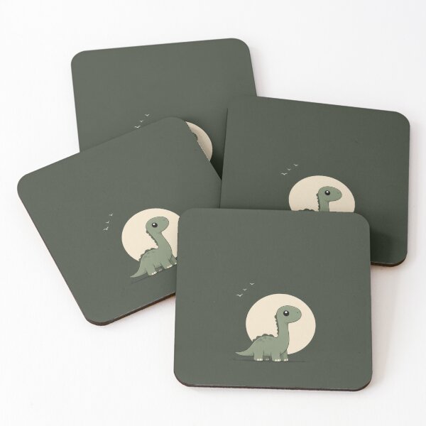 Item preview, Minimalist Dinosaur Under the Moon designed and sold by KUHATLIKHA.