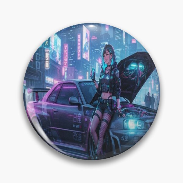 Item preview, Midnight Synthwave Cyber Street Art designed and sold by JMAVILA ART.