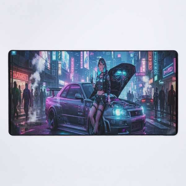 Item preview, Midnight Synthwave Cyber Street Art designed and sold by JMAVILA ART.