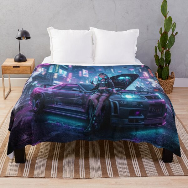Item preview, Midnight Synthwave Cyber Street Art designed and sold by JMAVILA ART.