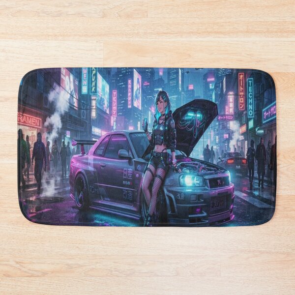 Item preview, Midnight Synthwave Cyber Street Art designed and sold by JMAVILA ART.