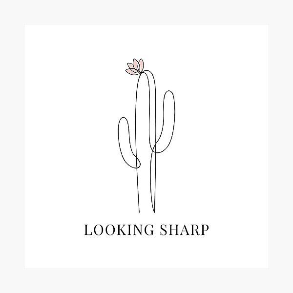 Item preview, Looking Sharp Minimalist Cactus Line Art Funny Desert Botanical designed and sold by WorldShop17.