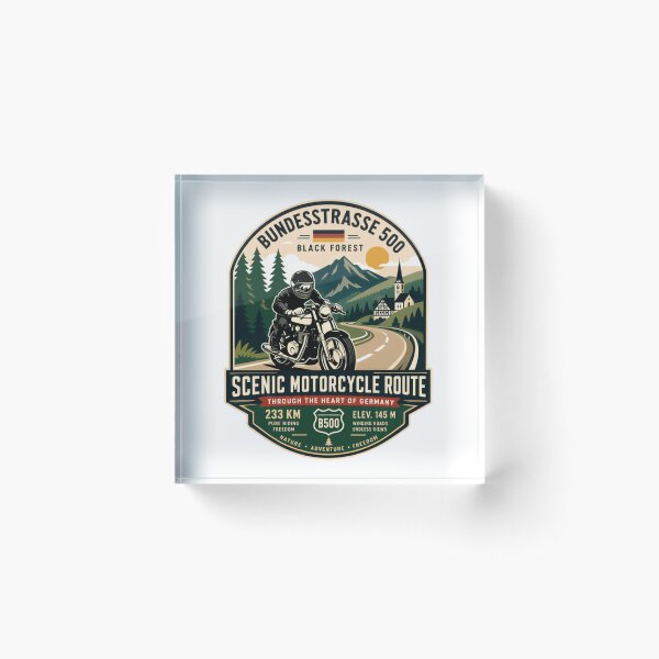 Item preview, Bundesstrasse 500 Black Forest Scenic Motorcycle Route Through The Heart Of Germany Motorcyclist Rider designed and sold by Simsimah26Parks.