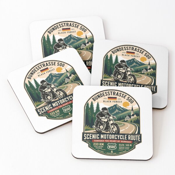 Item preview, Bundesstrasse 500 Black Forest Scenic Motorcycle Route Through The Heart Of Germany Motorcyclist Rider designed and sold by Simsimah26Parks.