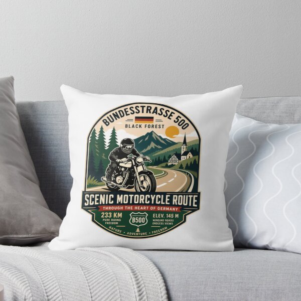 Item preview, Bundesstrasse 500 Black Forest Scenic Motorcycle Route Through The Heart Of Germany Motorcyclist Rider designed and sold by Simsimah26Parks.