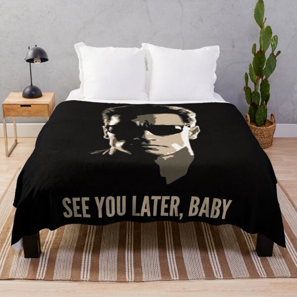Item preview, See You Later Baby Arnold Schwarzenegger Terminator Portrait designed and sold by Vicky021.