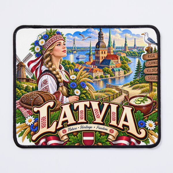 Item preview, Latvia Travel Sticker | Riga Old Town Jurmala Gull & Baltic Badge designed and sold by alexcorporation.