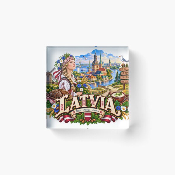 Item preview, Latvia Travel Sticker | Riga Old Town Jurmala Gull & Baltic Badge designed and sold by alexcorporation.