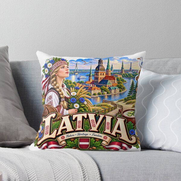 Item preview, Latvia Travel Sticker | Riga Old Town Jurmala Gull & Baltic Badge designed and sold by alexcorporation.