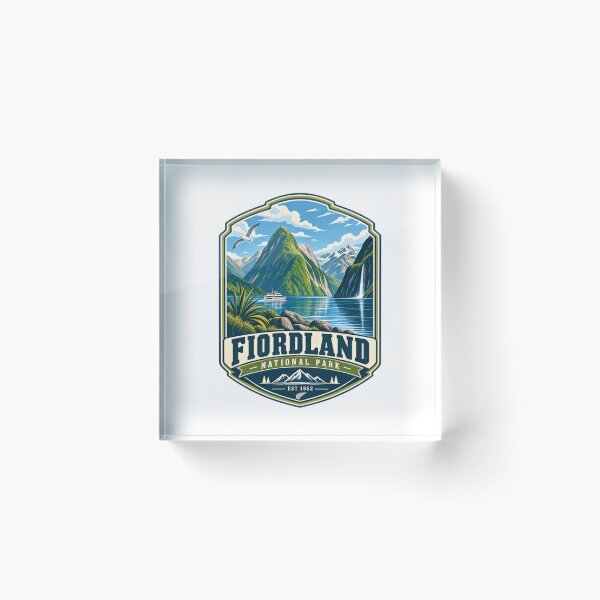 Item preview, Fiordland National Park Est 1952 New Zealand Travel Explorer Souvenir designed and sold by Star3NowForMe.