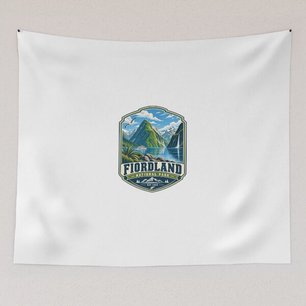 Item preview, Fiordland National Park Est 1952 New Zealand Travel Explorer Souvenir designed and sold by Star3NowForMe.