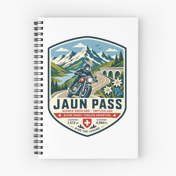 Item preview, Jaun Pass Berner Oberland Switzerland Motorcycle Rider Alpine Roads Timeless Adventure Ride The Legend designed and sold by Simsimah26Parks.
