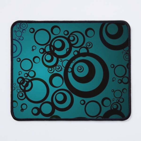 Item preview, Cyber Y2K Cyan Circles Pattern | Frutiger Metro & Dark Alt Graphic Aesthetic designed and sold by BrontesWhimsyStore.