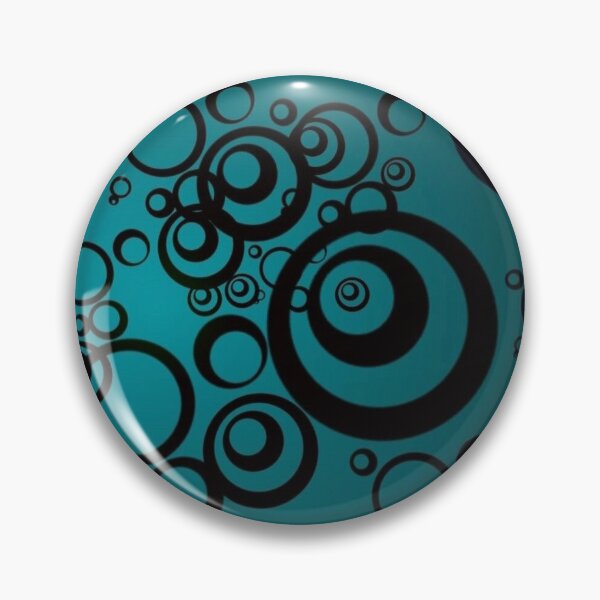 Item preview, Cyber Y2K Cyan Circles Pattern | Frutiger Metro & Dark Alt Graphic Aesthetic designed and sold by BrontesWhimsyStore.