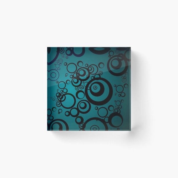 Item preview, Cyber Y2K Cyan Circles Pattern | Frutiger Metro & Dark Alt Graphic Aesthetic designed and sold by BrontesWhimsyStore.