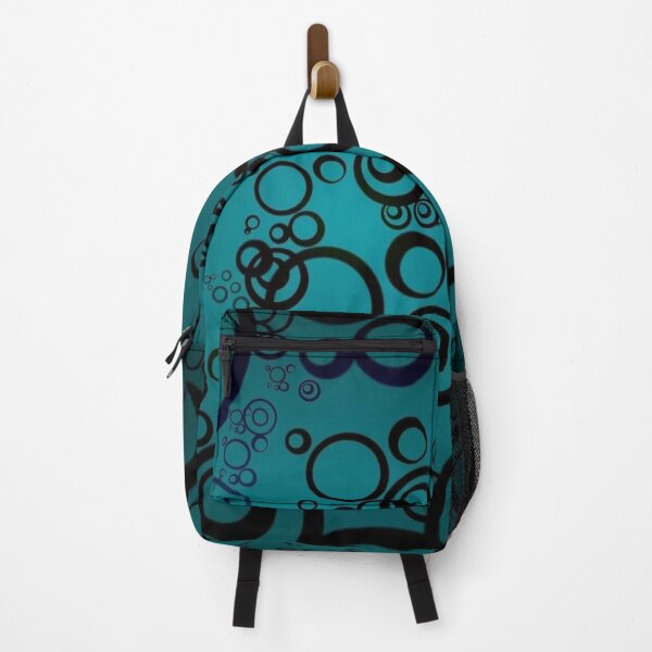 Item preview, Cyber Y2K Cyan Circles Pattern | Frutiger Metro & Dark Alt Graphic Aesthetic designed and sold by BrontesWhimsyStore.