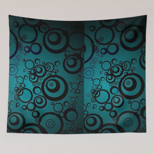 Item preview, Cyber Y2K Cyan Circles Pattern | Frutiger Metro & Dark Alt Graphic Aesthetic designed and sold by BrontesWhimsyStore.