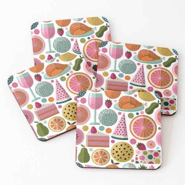 Item preview, Colorful Geometric Food and Dessert Pattern designed and sold by colorful-white.